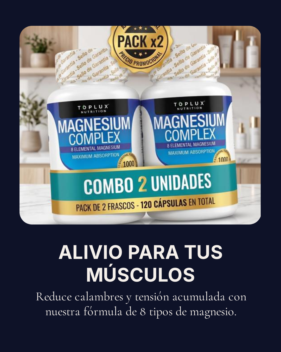 (2 unidades) Magnesium Complex | Triple Fórmula para Músculos, Descanso y Energía